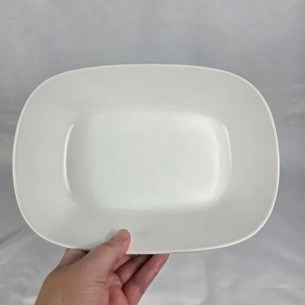 Noritake Blue Haven 9 Inch Rectangle Serving Bowl Blue Flowers & Bands